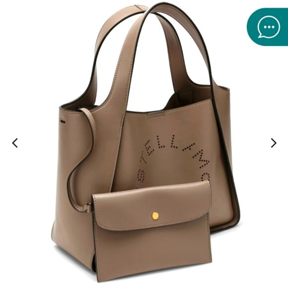 NWT$1,195 Stella McCartney Medium Stella Logo Faux Leather Tote Crossbody Bag - Picture 15 of 16